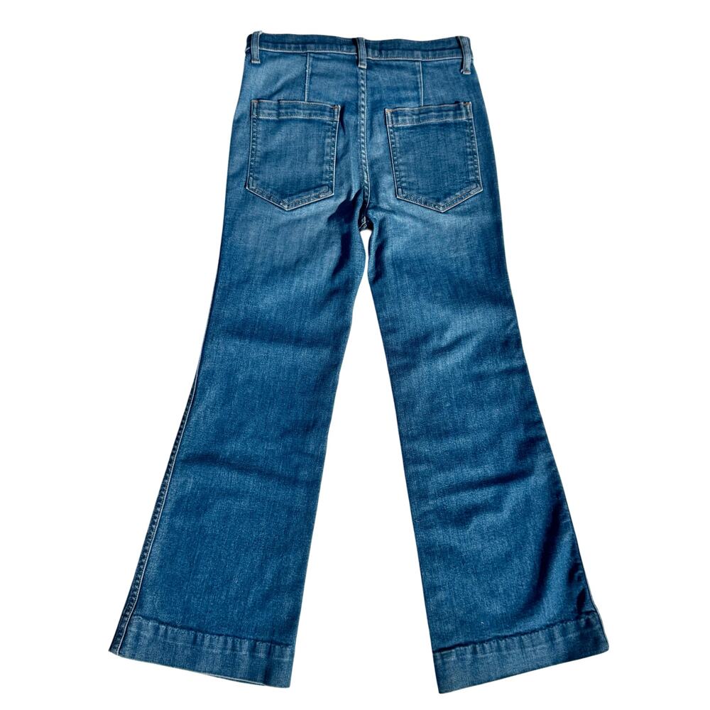 The Great. Sea Wide Leg High Rise Crop Jeans Women’s 26 Retro Boho Coastal Euro - Picture 3 of 15